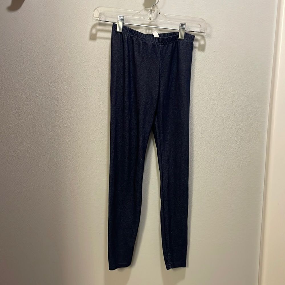 XHILARATION girls dark blue jean leggings